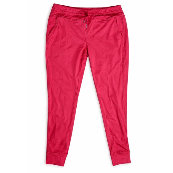 NWT Halara Neon Coral Pink Jogger Pants High Waist Drawstring Stretch XL Petite - Picture 3 of 11